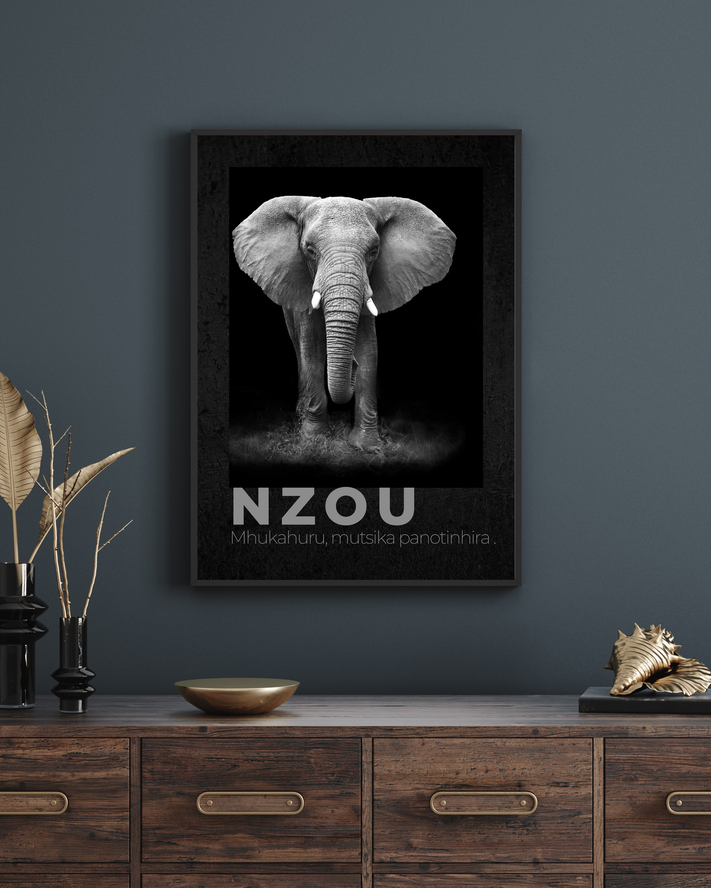 Nzou: Wisdom of the Wild Wall Art (50x70 cm)
