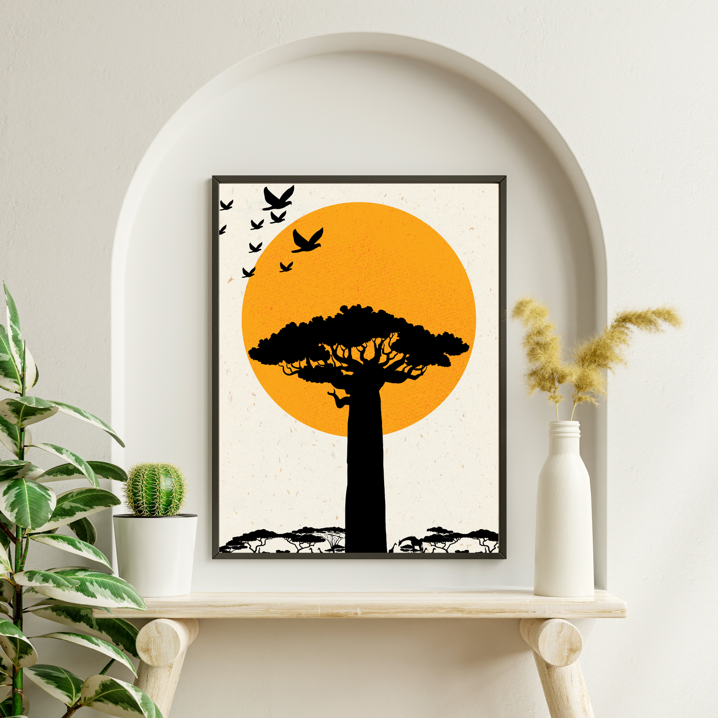 Roots of Resilience: The Baobab Tree Wall Art (70 x 100 cm)