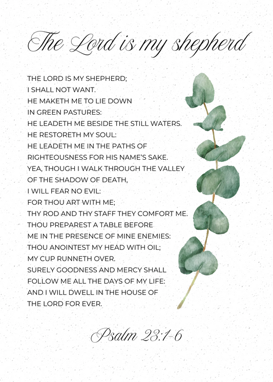 The Lord is my shepherd: Digital Download Only