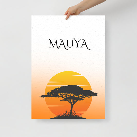 Mauya Wall Poster - Zimbabwean Welcome (Sun) (70 x 100 cm)