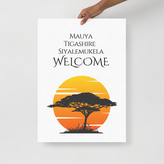 Zimbabwean Welcome Wall Poster - Multilingual (50x70 cm)